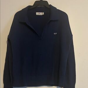 Vineyard Vines- V Neck Collar Waffle Knit Sweater, Size M